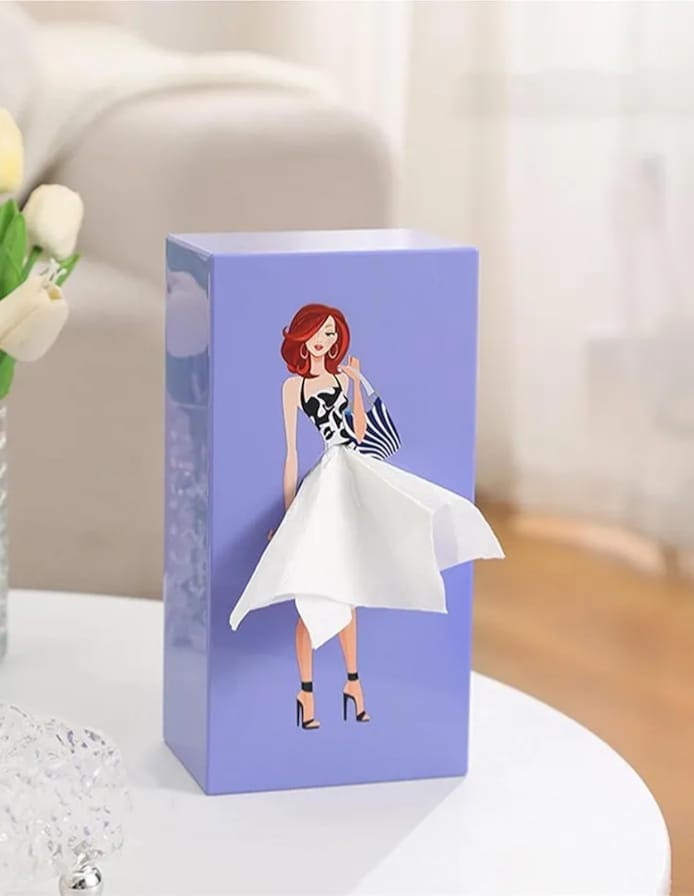 Vintage Charm Tissue Box ( Purple ) - Image 3